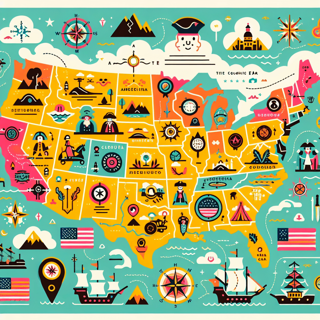 Create Interactive Maps of the 13 Colonies