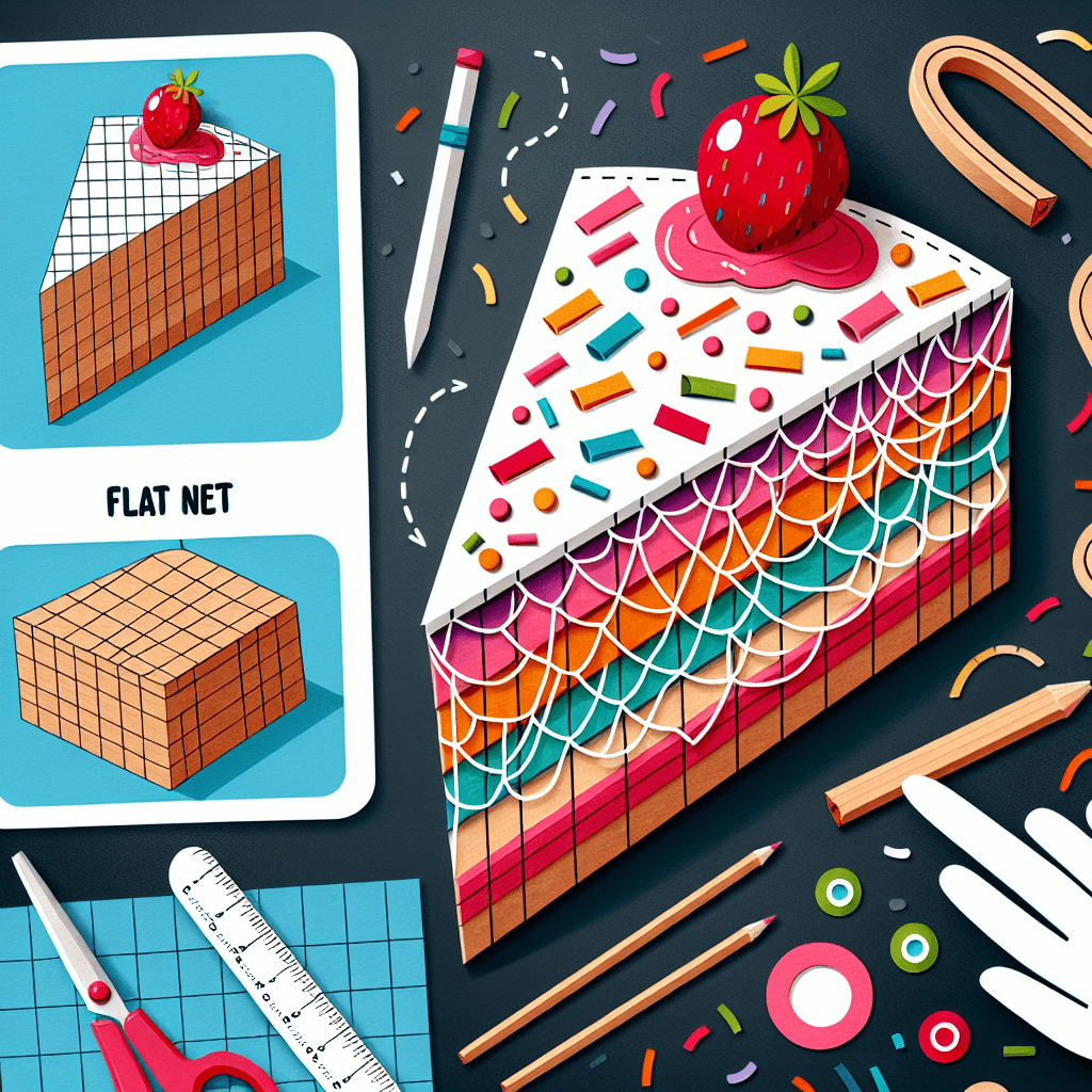 Cardboard Cake Slice Net Creation & Decoration