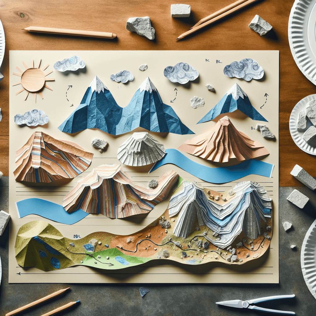 Paper Plate Landforms with Weathering and Erosion