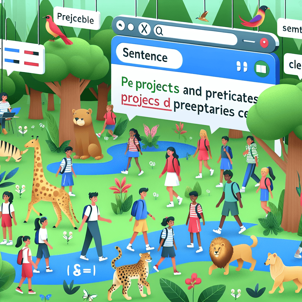 Sentence Safari: Projects and Predicates in Nature