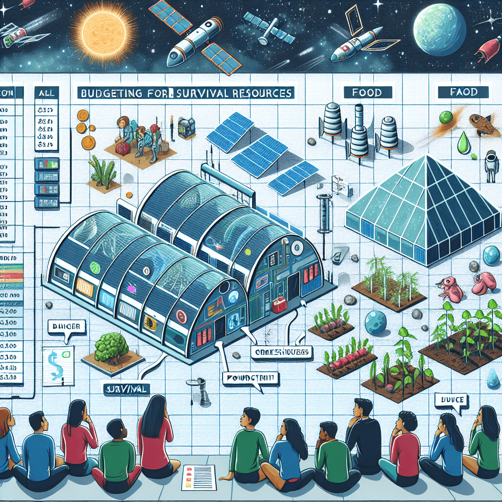 Space Colony Survival: Budgeting for Survival Resources