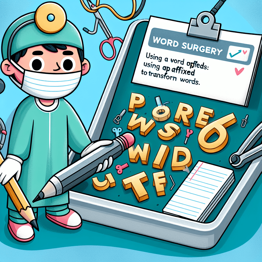 Word Surgery: Transforming Words with Affixes