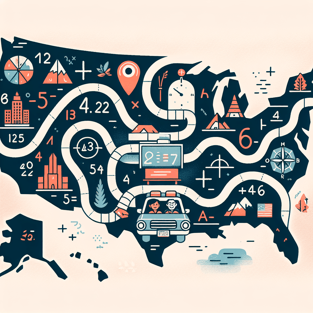 US Road Trip Adventure: Math, States, and Stories