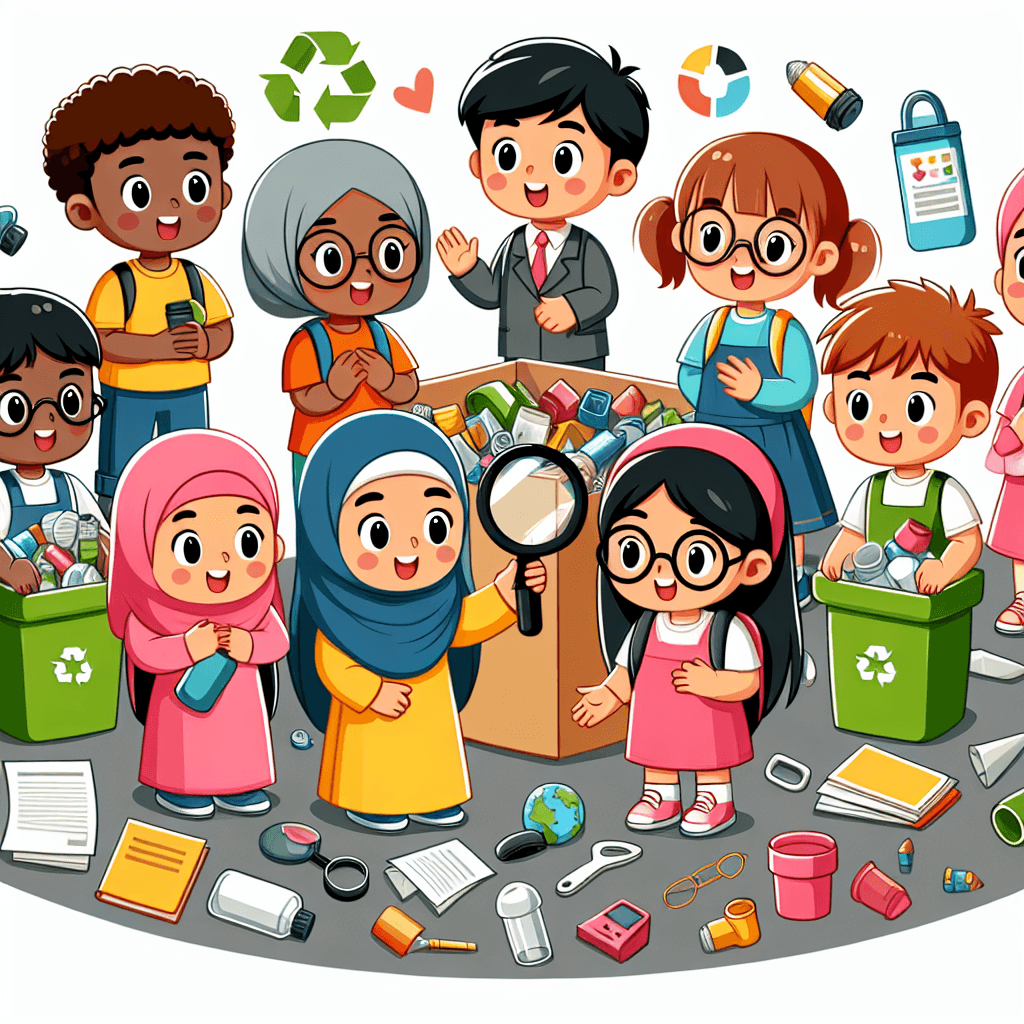 Kindergarten Recycling: Science, English, and Math Adventures!