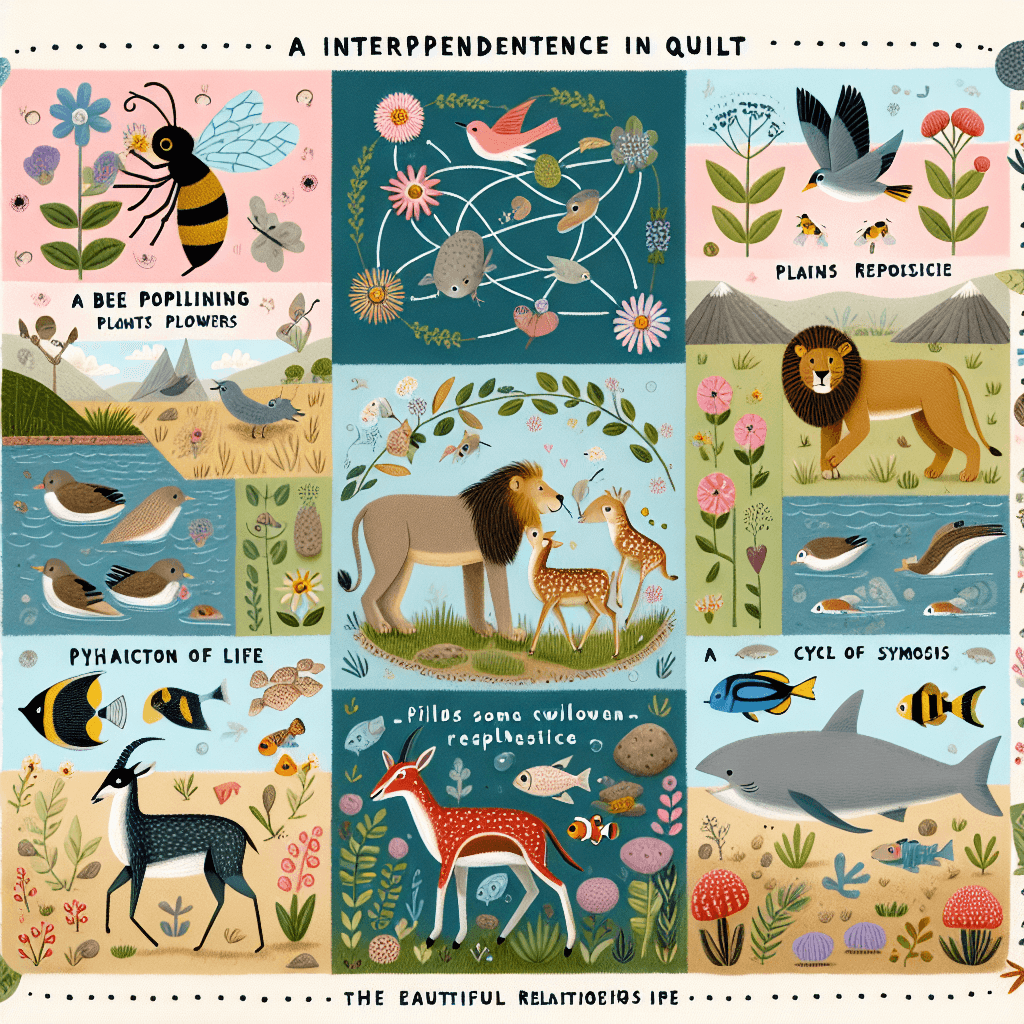 Animal Relationships Quilt: Exploring Interdependence in Nature